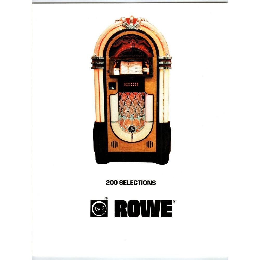 Rowe 200 Selection Jukebox FLYER 1980 Original Phonograph Music Promo Vintage